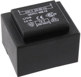 EI 42/14,8 Nyák transzformátor, 230 V / 15 V 373 mA 5,6 VA Gerth