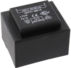 EI 42/14,8 Nyák transzformátor, 230 V / 2 x 18 V 155 mA 5,6 VA Gerth