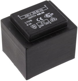 EI 42/20 Nyák transzformátor, 230 V / 2 x 4.5 V 888 mA 8 VA Gerth