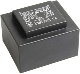 EI 48/16,8 Nyák transzformátor, 230 V / 2 x 15 V 333 mA 10 VA Gerth