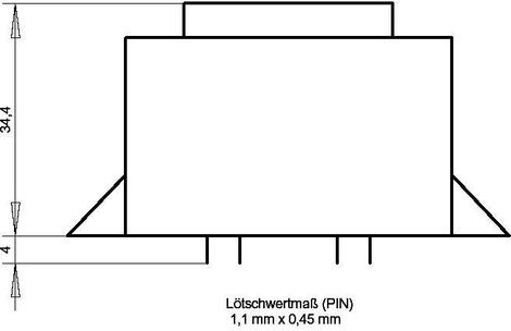 EI 48/16,8 Nyák transzformátor, peremmel, 230 V / 15 V 666 mA 10 VA Gerth 2. kép