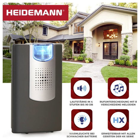 Vezeték nélküli csengő vevő, Heidemann 70873 2. kép