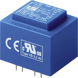 El 30/12,5 Nyák transzformátor, 2 x 115 V AC / 2 x 24 V AC 2 x 47 mA 2,3 V, AAVB 2,3/2/24 Block