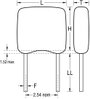 Kerámia kondenzátor, radiális 4,7 nF 100 V 10 %, 3,81 x 2,54 x 3,14 mm Kemet C315C472K1R5TA+ 2. bélyegkép