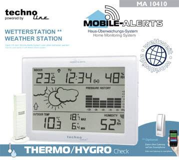 Vezeték nélküli időjárásjelző állomás, Techno Line MA 10410 2. kép