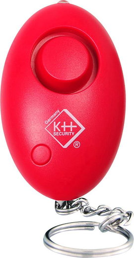 Kulcstartós pánikriasztó, táskariasztó, LED világítással, rózsaszín, kh-security