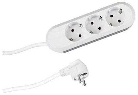 Hálózati elosztó 3 részes, fehér, Bachmann Electric 387.270 2. kép