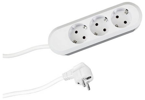 Hálózati elosztó 3 részes, fehér, Bachmann Electric 388.271 2. kép