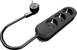 Hálózati elosztó 3 részes, fekete, Bachmann Electric 387.170
