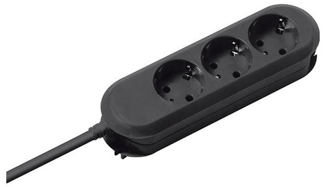 Hálózati elosztó 3 részes, fekete, Bachmann Electric 387.170 2. kép
