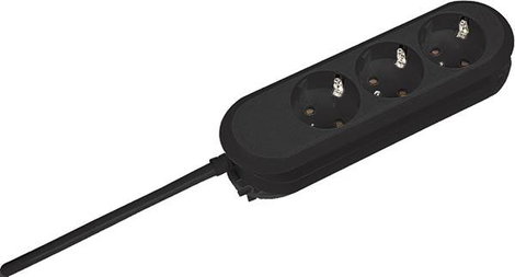 Hálózati elosztó 3 részes, fekete, Bachmann Electric 387.170 3. kép
