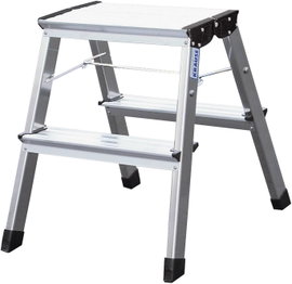 Krause alumínium fellépő létra 2x2 fokú, max.2,45m Krause 130013