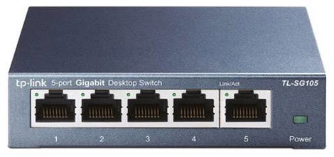 5 portos Gigabites RJ45 ethernet switch 1000 MBit/s TP-LINK TL-SG105