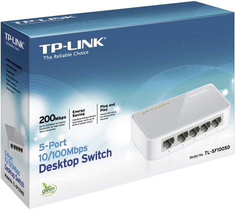 5 portos RJ45 switch 100 MBit/s TP-LINK TL-SF1005D 6. kép