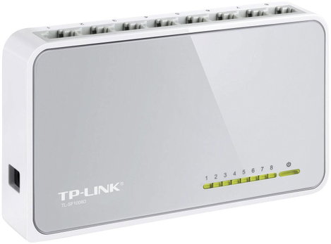 8 portos RJ45 ethernet switch 100 MBit/s TP-LINK TL-SF1008D