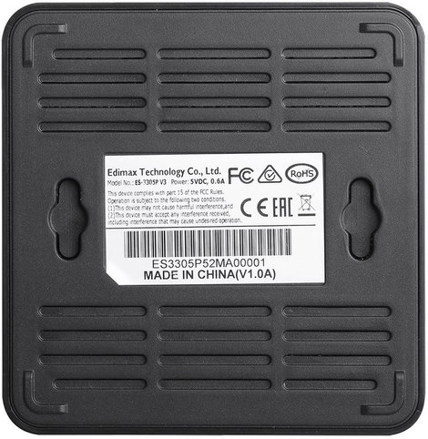 5 portos RJ45 ethernet switch 100 MBit/s EDIMAX ES-3305P V3 8. kép