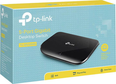 5 portos Gigabites RJ45 ethernet switch 1000 MBit/s TP-LINK TL-SG1005D 6. kép