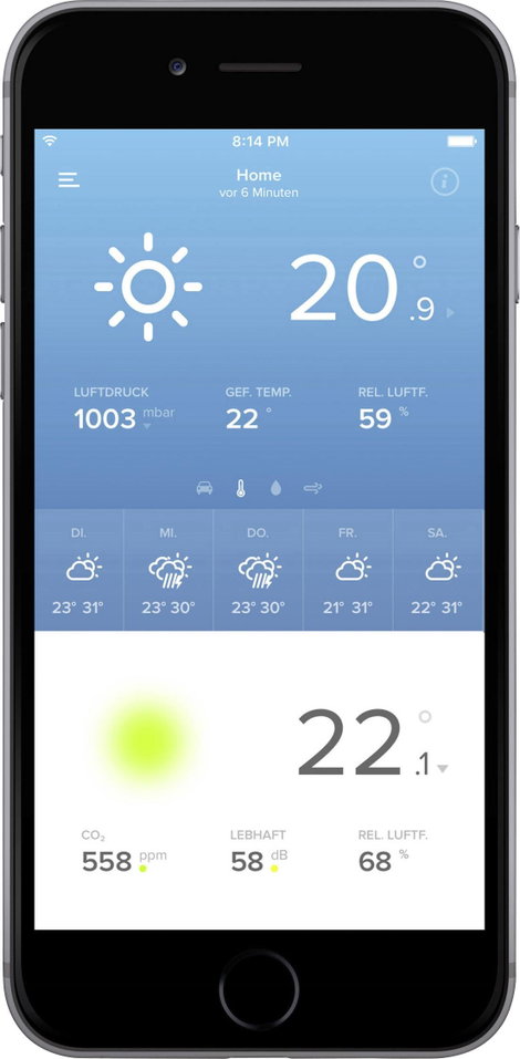 Internetes időjárásjelző állomás iPhone/iPad/iPod készülékekhez, Netatmo NWS01 + NE1002ZZ 13. kép
