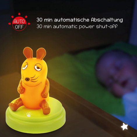 LED-es éjszakai fény időzítővel, (der Maus) narancs, Ansmann 1800-0016-510 10. kép