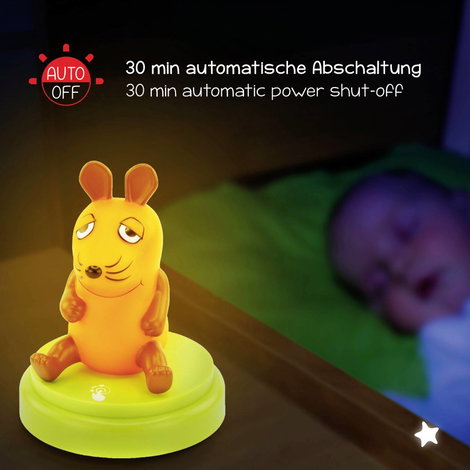 LED-es éjszakai fény időzítővel, (der Maus) narancs, Ansmann 1800-0016-510 12. kép