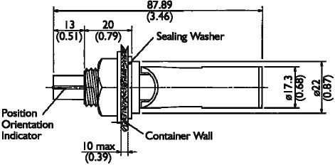 Úszókapcsoló 250 V/AC, 100 V/DC 1 A 1 záró/1 nyitó, TE Connectivity Sensor LS803-51 IP65 2. kép