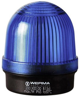 Folyamatos jelzőfény 12 - 240 V/AC, kék, Werma 200.500.00
