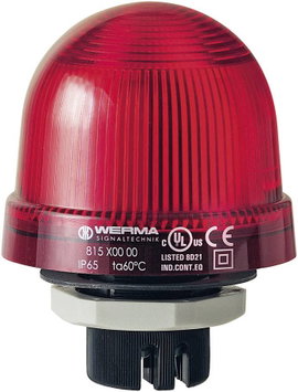Beépíthető folyamatos jelzőfény, vörös, 12-240 V, Werma Signaltechnik 815.100.00