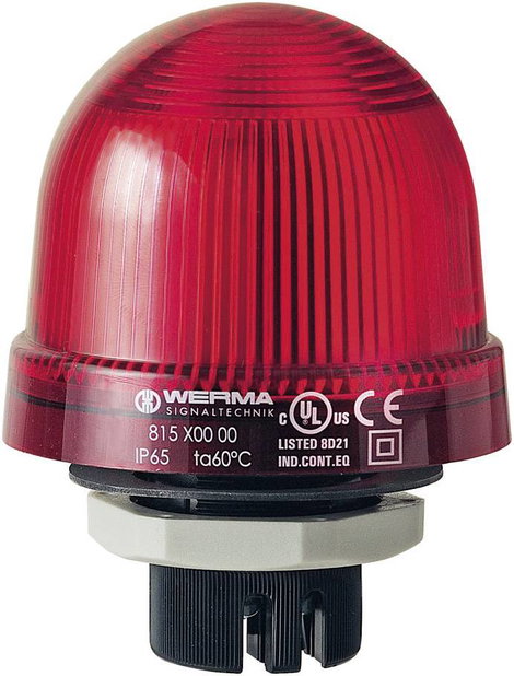 Beépíthető folyamatos jelzőfény, vörös, 12-240 V, Werma Signaltechnik 815.100.00
