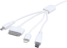Apple iPhone USB töltőkábel, adatkábel (30 pólusú, Lightning, Mini B, Micro B csatlakozókkal) Eufab 