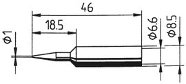 Ersa 832 pákahegy, forrasztóhegy 832 BD LF ceruza formájú hegy 1.0 mm