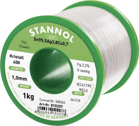 Forrasztóhuzal 1,0mm/1000g FLOWTIN TSC