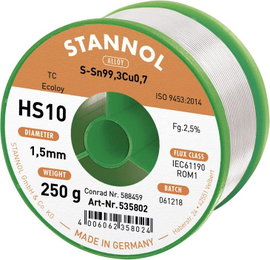 Ólommentes forrasztóhuzal 1,5 mm/250 g
