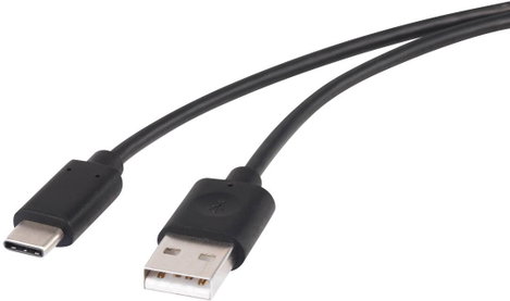Renkforce USB kábel USB 2.0 USB-A dugó, USB-C® dugó 1.50 m Fekete aranyozott érintkező RF-4288950