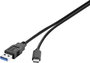 Renkforce USB kábel USB 3.2 Gen1 (USB 3.0 / USB 3.1 Gen1) USB-A dugó, USB-C® dugó 1.00 m Fekete aran bélyegkép