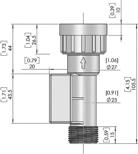 Átfolyás kapcsoló, vertikális Gentech FS-02 3. kép