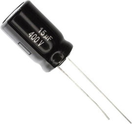Elektrolit kondenzátor, radiális, álló, RM 5 mm 15 µF 400 V 20 % Ø 12,5 mm Panasonic EEU-EE2G150