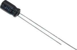Elektrolit kondenzátor, radiális, álló, RM 1,5 mm 10 µF 25 V 20 % Ø 4 mm Panasonic EEA-GA1E100