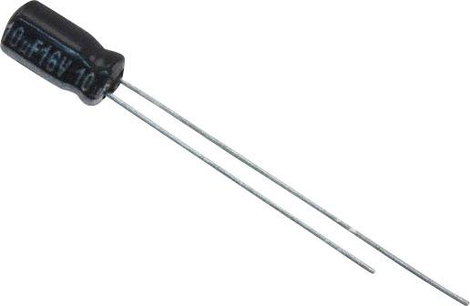 Elektrolit kondenzátor, radiális, álló, RM 1,5 mm 10 µF 25 V 20 % Ø 4 mm Panasonic EEA-GA1E100