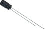 Elektrolit kondenzátor, radiális, álló, RM 1,5 mm 10 µF 25 V 20 % Ø 4 mm Panasonic EEA-GA1E100 bélyegkép