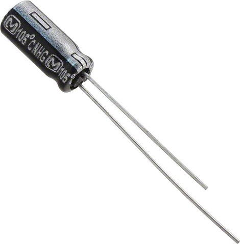 Elektrolit kondenzátor, radiális, álló, RM 2 mm 33 µF 50 V 20 % Ø 5 mm Panasonic ECA-1HHG330