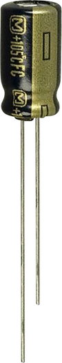 Elektrolit kondenzátor, radiális, álló, RM 2,5 mm 22 µF 63 V 20 % Ø 6,3 mm Panasonic EEU-FC1J220 bélyegkép