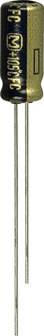 Elektrolit kondenzátor, radiális, álló, RM 2 mm 15 µF 50 V 20 % Ø 5 mm Panasonic EEU-FC1H150 bélyegkép