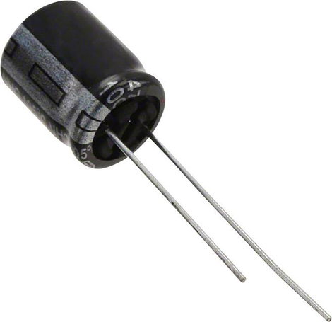 Elektrolit kondenzátor, radiális, álló, RM 5 mm 1000 µF 16 V 20 % Ø 10 mm Panasonic ECA-1CHG102