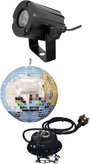 Tükörgömb készlet LED-es spottal, 20 cm, eurolite 50101856 bélyegkép