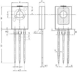 STMicroelectronics Tranzisztor (BJT) - diszkrét BD135 SOT-32 Csatornák 1 NPN