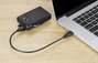 USB 2.0 csatlakozókábel, 1x USB 2.0 dugó A - 1x USB 2.0 dugó mini B, 0,15 m, fekete, aranyozott, ren 3. bélyegkép