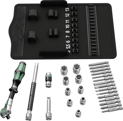 Dugókulcs készlet 1/4 (6.3 mm) 28 részes Wera 8100 SA Zyklop Speed 05004016001 3. kép
