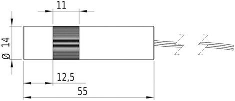 Vonal lézermodul, piros 16 mW Picotronic LC650-16-3-F(14x55) 3. kép