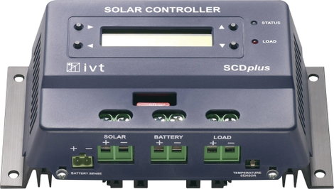 Napelem töltésszabályozó 12/24 V 15 A IVT SCDplus 15A