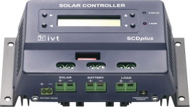 Napelem töltésszabályozó 12/24 V 25 A IVT SCDplus 25A